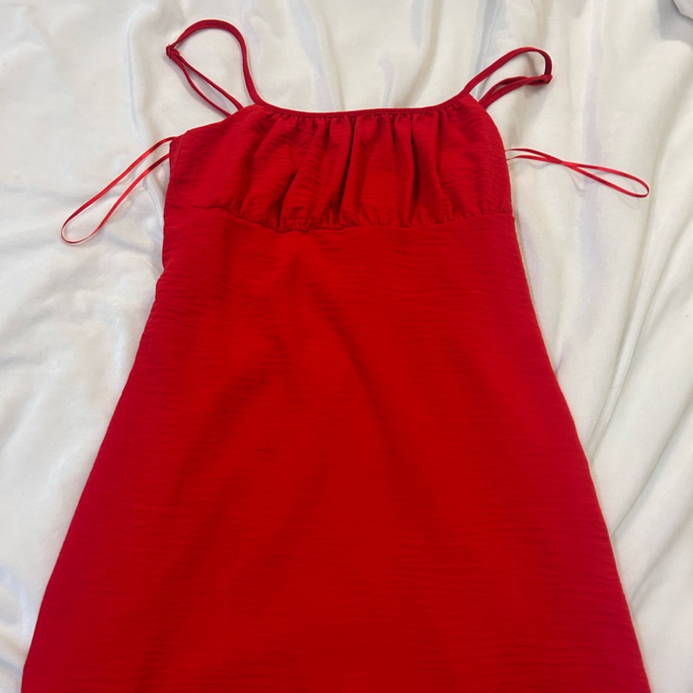 Aeropostale Vibrant Red Smocked Top